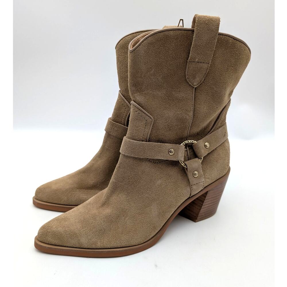 Dolce Vita Kenzen Western Harness Boots Women's Dark Taupe Size US9.5 EU40